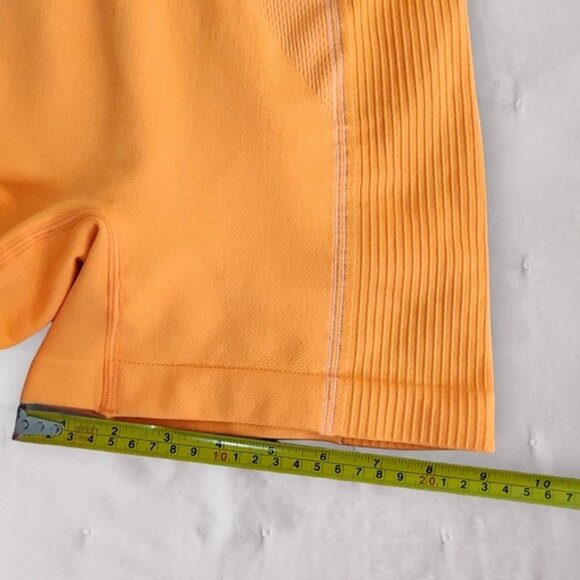 Neon orange tummy support Nylon bike shorts- Small​ - Picture 3 of 11